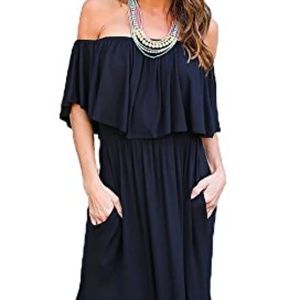 Off The Shoulder Ruffle Party Dresse